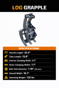Heavy-Duty Mini Excavator Log Grapple