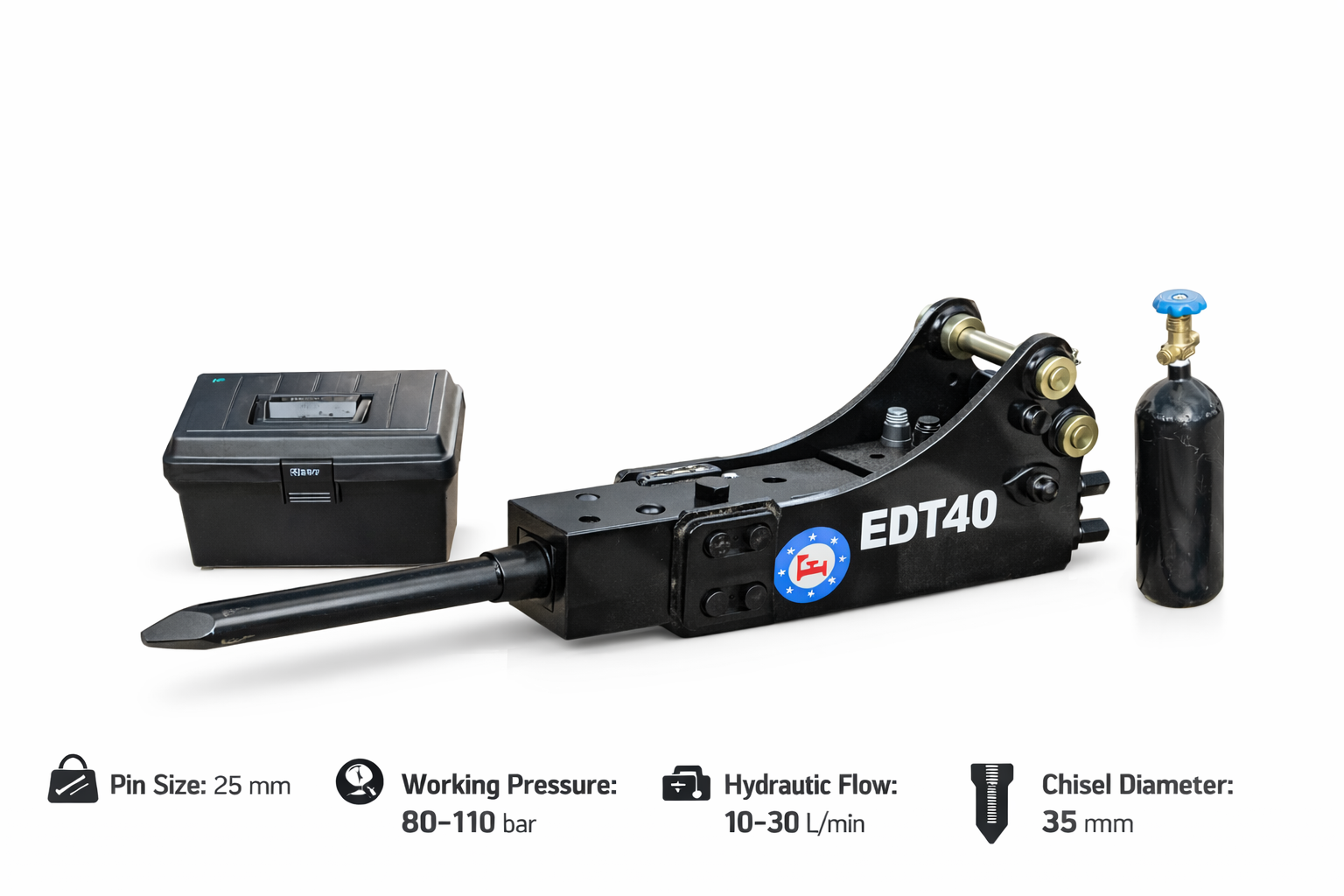 Mini Jackhammer marteau hydraulique excavatrice hydraulic jackhammer EDT40/100