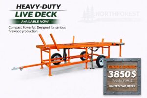 north forest live deck promo LOG TABLE with chains